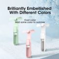 Powerful Rechargeable Portable Mini Handheld Fan Adjustable 3 Speed Folding Cooling Hand Fan Cute 2000mAh Small Pocket Fan Outdoor. 