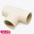 White Color CPVC Joint For Pipe and Holder Set of 5. 