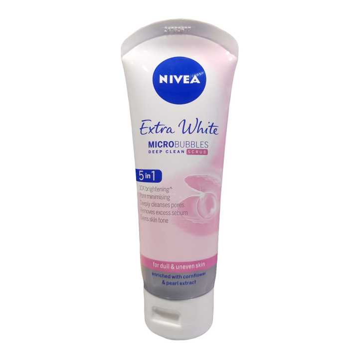 Nivea Extra White Micro Bubbles Deep Clean Scrub 100g