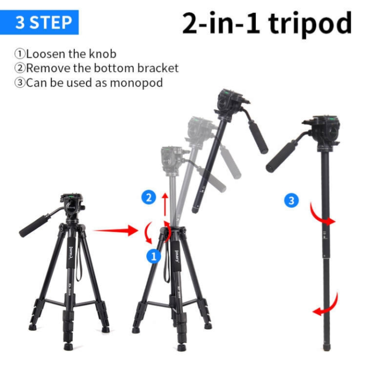 JMARY%20KP-2599%20Professional%202-in-1%20Camera%20Tripod%20&%20Monopod%20Stand%20%7C%20Hydraulic%20Fluid%20Head%20for%20Smooth%20Video%20%7C%20360%C2%B0%20Panoramic%20Shooting%20%7C%20Heavy%20Duty%20Aluminum%20Alloy%20for%20DSLR,%20Mirrorless%20&%20Mobile%20Phones%20-%20Image%204