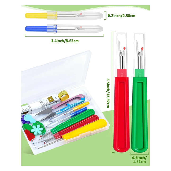 Seam Rippers for Sewing - 2 Big and 2 Small- Remover Tools, Thread ...