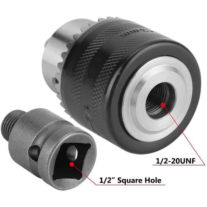 Kqueebee%201.5-13mm%20Drill%20Chuck%201/2-20%20UNF%20with%20SDS%20Plus%20Adapter%20and%20Collet%20Key%20Drill%20Chuck%20for%20Drilling%20Electric%20Drill%20Conversion%20-%20Image%205