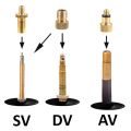 OUMERY 15 Pcs Inflator Pump Nozzle Kit Presta Schrader Valve Tube Bicycle Valve Adaptors for Road & & Fixie Bike Tire Pump. 