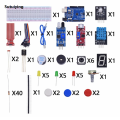 Sutuiying Starter Kit for Arduino Uno R3 Breadboard Basic simple learning Fashion kit, sound/water level/humidity/distance detection, LED control. 
