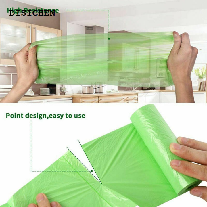DISICHEN%20Luxury%201%20Roll%2030Pcs%20Biodegradable%20Bags%20Portable%20Camping%20Festival%20Toilet%20Home%20Clean%20Composting%20Plastic%20Trash%20Bag%20Green%2045x55cm%20-%20Image%202