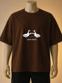 "Goose Bumps" Fist Bump Graphic T-Shirt T-Shirt- Cream, Brown, Black, Blue, Maroon. 