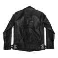 Black Hankuliu Leather Jacket For Men. 