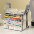 Portable Zipper Comic Book Storage Bag Transparent Handle Clear Pouch Dust Proof Stackable Collapsible Pouch Student. 