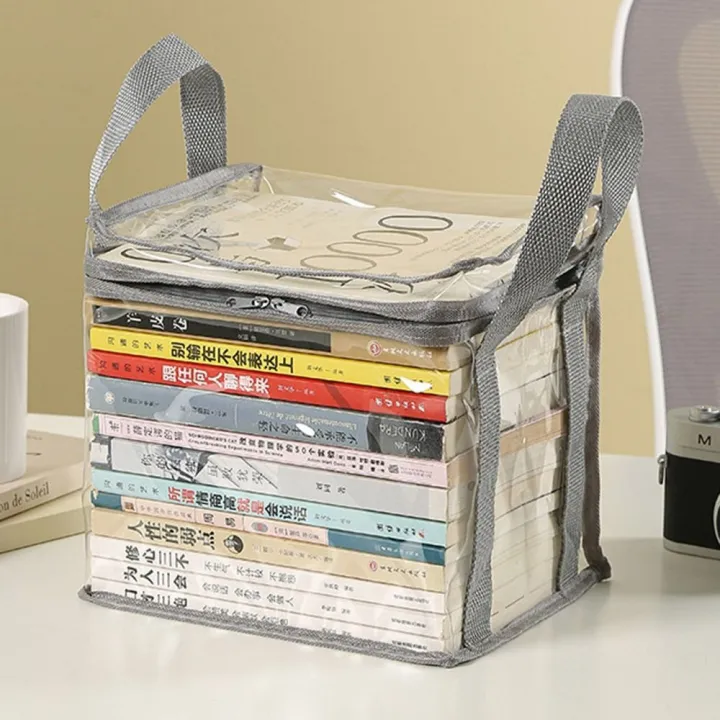 Portable%20Zipper%20Comic%20Book%20Storage%20Bag%20Transparent%20Handle%20Clear%20Pouch%20Dust%20Proof%20Stackable%20Collapsible%20Pouch%20Student%20-%20Image%204