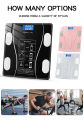 Bluetooth Weighing Scale Human Body Weight Machine Digital (Tempered) with Battery & Temperature Indicator. 