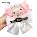 Wenefang Sanrio Hair Accessories Kuromi Cinnamoroll My Melody Kawaii Profesional Girls Hair Clip Hairpin Anime Figure Curled Girl Gift. 