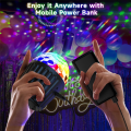 2-Pack Portable Mini Disco Ball Light for Party, RGB DJ Strobe Light with Remote Control, Sound Activated Stage Lights. 