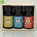 Whole Earth Herbs Tibetan HotSprings Range - Juniper, Cedarwood & Spikenard Body Oil 10 ml Set in Lokta Box. 