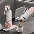 Portable 620ml Flower Pattern Thermos Bottle with Filter Large-capacity Travel Mug Double Wall Stainless Steel Thermal Cup Outdoor. 
