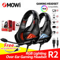 Plextone Xmowi R2 Rgb Lighting Gaming Headset Omnidirectional Noise Reduction Microphone With Arm Adjustment. 