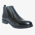 Black Leather Ankle Boots For Men. 