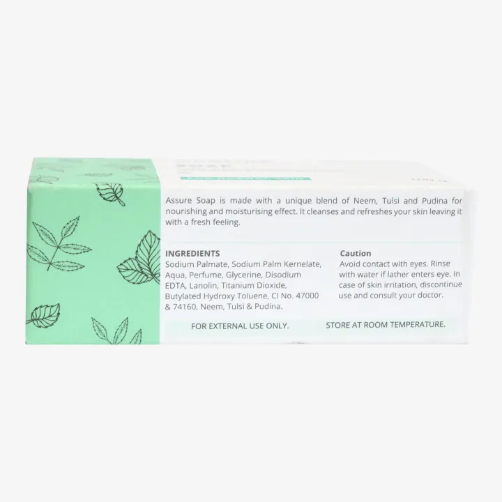 Assure%20Soap%20With%20Neem,%20Tulsi%20&%20Pudina,%20Nourishing%20&%20Moisturising%20Soap%20100g%20-%20Image%204