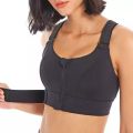 Top Quality Plus Size Adjustable Shockproof Front Zip Sports Bra For Women. 