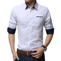 Emperor Chuangzhe 1306-Business Long Sleeve Shirt Korean Plaid Casual Slim Fit No Iron Thin Men's Shirt Fashion. 