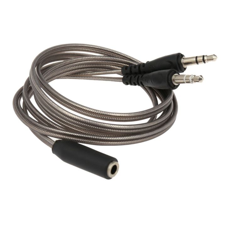 3.5mm audio Y plitter cable 1 female 2 male conversion headphone