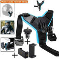 Chin mount Plus Phone holder Motovlog with Smartphone Helmet Mount. 
