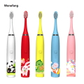 Wenefang Sonic Electric Toothbrush For Kids Cartoon Colorful IPX7 Waterproof New With Replacement Heads Cleaning Automatic Rechargeable Brush. 