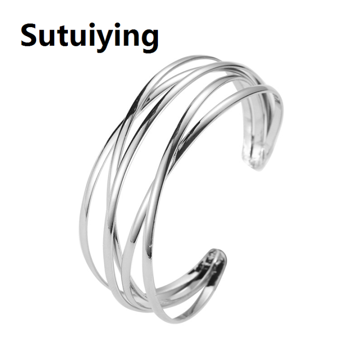 Sutuiying%20JCYMONG%20New%20Fashion%20Gold%20Silver%20Color%20Geometric%20Adjustable%20Open%20Cuff%20Bangles%20Bracelets%20for%20Women%202020%20Hollow%20Indian%20Jewelry%20-%20Image%207