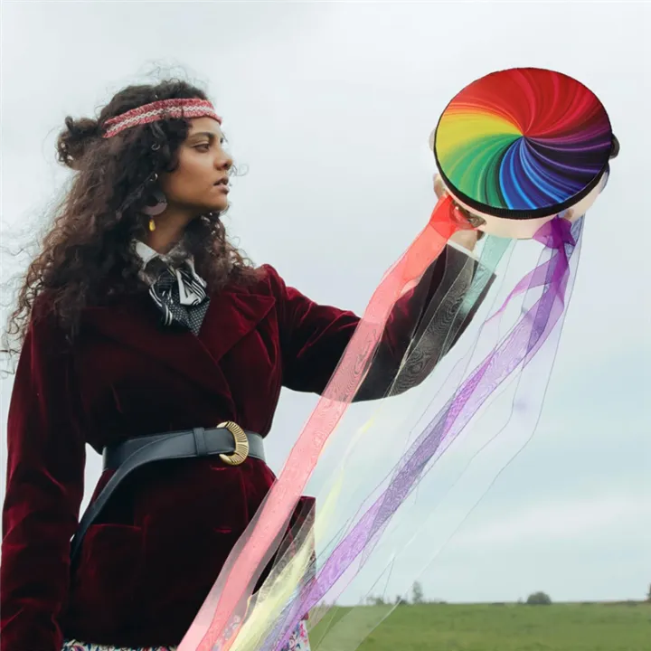 1%20PCS%20Tambourine%20Musical%20Instrument%20Adult%20Hand%20Drum%20Drums%20As%20Shown%20Polyester%20PV%20for%20Kids%20Percussion%20Drum%20Ribbon%20Child%20-%20Image%204