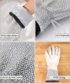 Multifunctional Wire Dishwashing Gloves,Steel Wire Insulated Waterproof and Guards Kitchen Cleaning Gloves for Scrubs & Cleans Dishes, Sinks. 