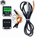 DS18B20 Temperature Sensor Module Kit Waterproof 100CM Digital Sensor Cable Stainless Steel Probe Terminal Adapter For Arduino. 