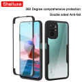 360 Full Body Front+Back Clear Case Shelluxe For Xiaomi Redmi Note 10S 10T 10 Pro Max Note10 Note10S Silicone Double Sided Cover. 