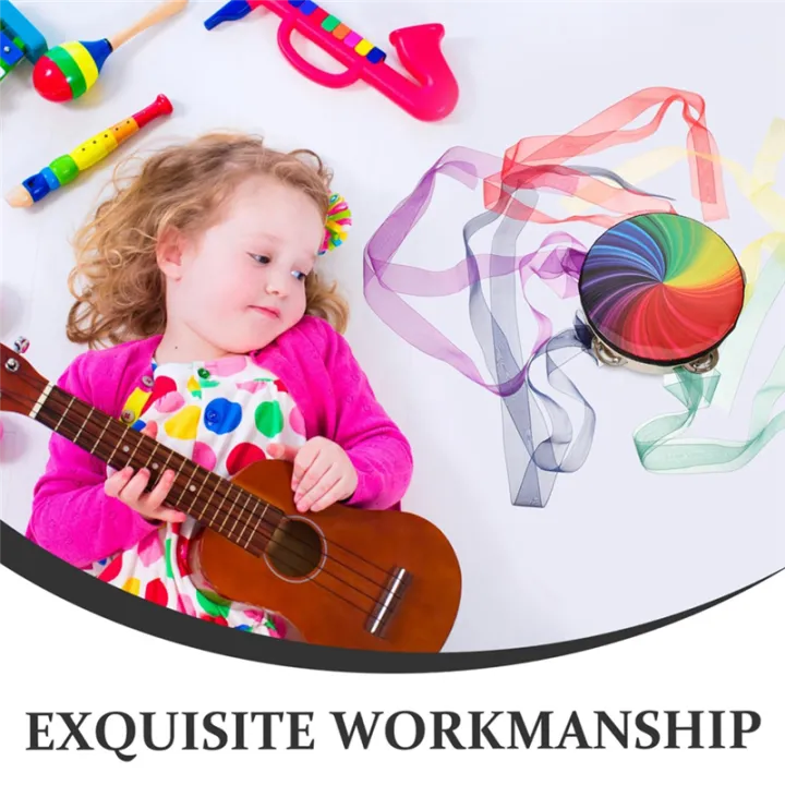 1%20PCS%20Tambourine%20Musical%20Instrument%20Adult%20Hand%20Drum%20Drums%20As%20Shown%20Polyester%20PV%20for%20Kids%20Percussion%20Drum%20Ribbon%20Child%20-%20Image%202