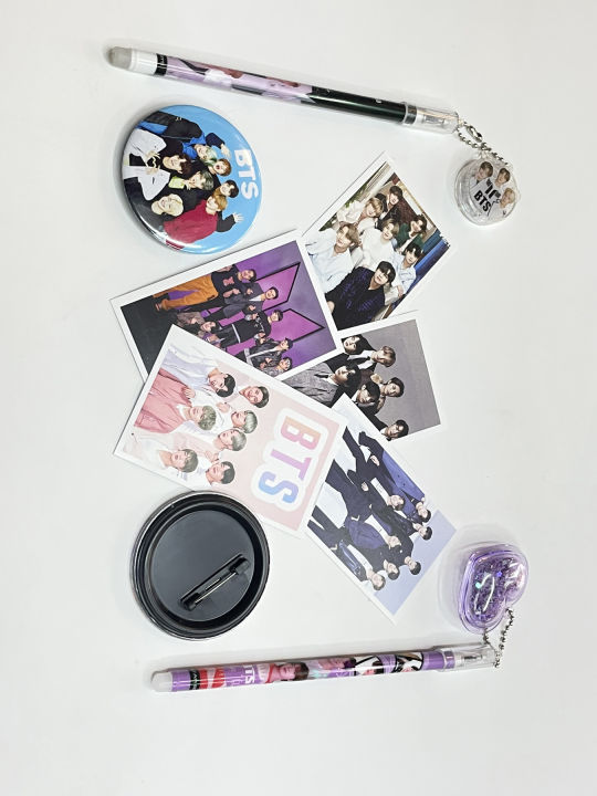 Premium Quality BTS Combo Pack (Pen, Badge & Lomo Card)
