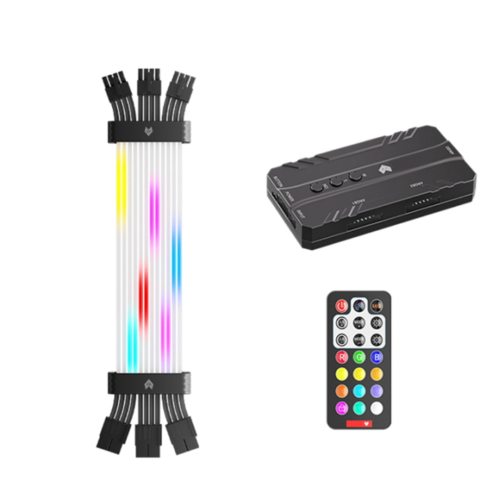3X8Pin ARGB Graphics Card Supply Cable RGB Extension Cable RGB PSU ...
