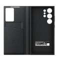 Samsung Galaxy S23 Ultra Smart View Wallet Phone Case Protective Cover With Card Holder Slot And Finger Tap Clear Window. 
