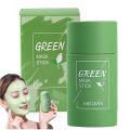 Green Mask Stick, Green Tea Purifying Clay Stick Mask Oil Control Solid Mask Deep Cleaning Moisturizing Mask (PAQIMAN). 