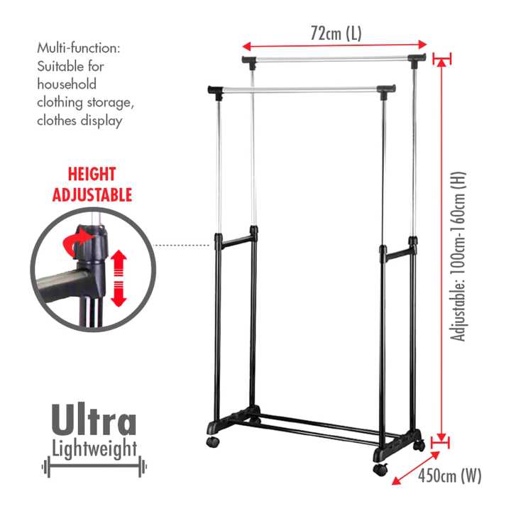 Double-Pole Clothes Hanger