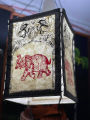 Elephant Printed Lamp Shades For Home Or Restaurants, Handmade, Lokta Paper, Nepali Kagaj Made In Nepal. 