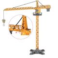 Classic Lifting Tower Tower Crane Model Simulation Excavator Engineering Vehicle Toy Diecast Alloy Car Construction Model Educational Toy. 