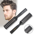 DISICHEN 2025 Men's Black Plastic Ribbed Comb Fluffy Large Back Comb Salon Hairdressing Brush Men's Styling Oil Hair Curly Massage Hairbrush. 