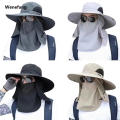 Wenefang Summer Outdoor Sports Men's Fishing Hat Sunscreen Uv Protection Fifty percent discount Breathable Sunshade Printing Casual Mountaineering Fishing Caps. 