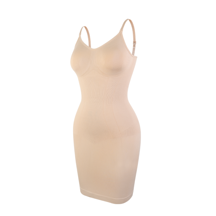 Women Shapewear Control Slips for Under Dresses Seamless Body Shaper Tummy Control Spaghette Strap Slip Seamless Slimming Cami