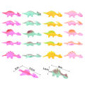 Fashion 10Pcs Finger Dinosaur Catapult Funny Sticky Dino Toys For Kids Favor Birthday Baby Shower Party Gift Bag Pinata Filler. 