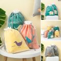 QianxiFashion Portable Travel Storage Bag Cute Thickened Draw String Mouth Waterproof Wet Clothes Bag Household Clutter Toy Organizer Supplies. 