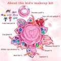 Bizzy Angel's Wings Girls Makeup Kit, Washable Girls Makeup Set Pretend Play Princess Makeup Birthday Gifts Toys for Girls Toddlers. 