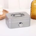 Coin Box Mini Lockable Cash Box Metal with Key Money Safe Case Sturdy Construction Portable Money Saving Box for Adults. 