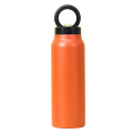 White Insulated Water Bottle with Magnetic Phone Holder, Made of Stainless Steel. 