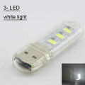 USB LED White Lights 3LED  LED Bulb 5V Power Input. 
