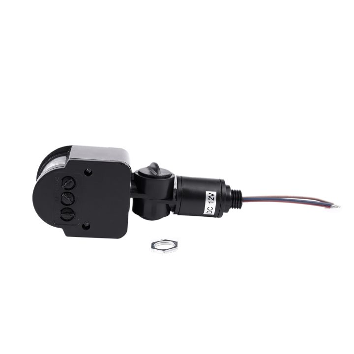 fasdaga%205X%20Outdoor%2012V%20DC%20Automatic%20Infrared%20PIR%20Motion%20Sensor%20Switch%20for%20LED%20Light,%20Black%20-%20Image%202