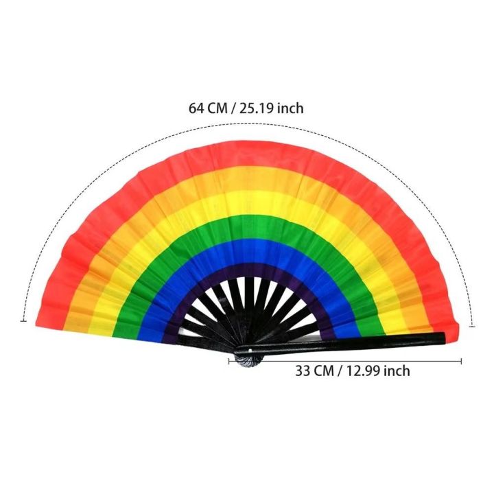 Art%20Craft%20Gift%20Gradient%20Colorful%20Rainbow%20Handheld%20Fan%20Cooling%20Portable%20Folding%20Dance%20Fan%20Easily%20Opened%20Tear-resistant%20Chinese%20Kung%20Fu%20Fan%20Party%20Festival%20-%20Image%206